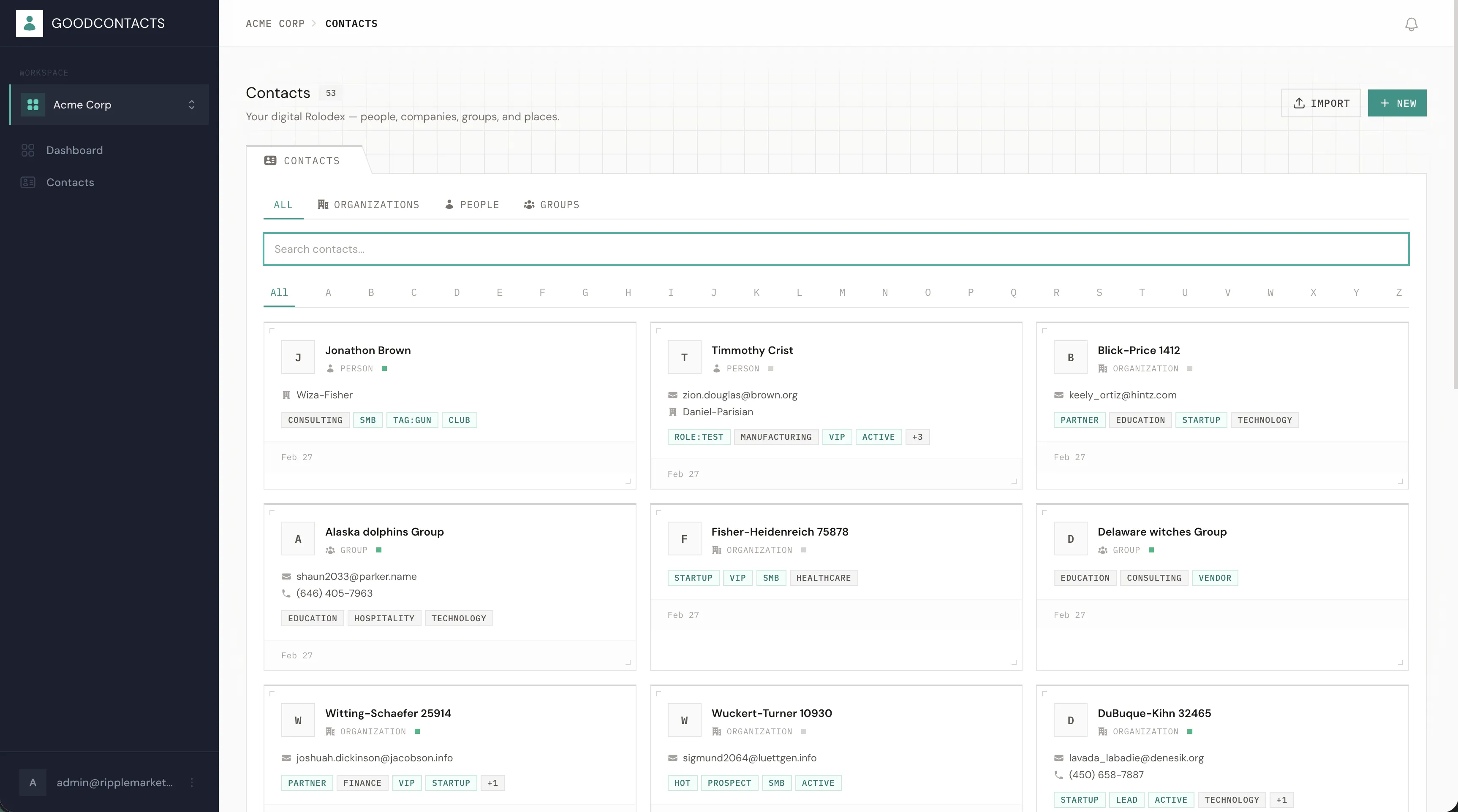 GoodContacts screenshot